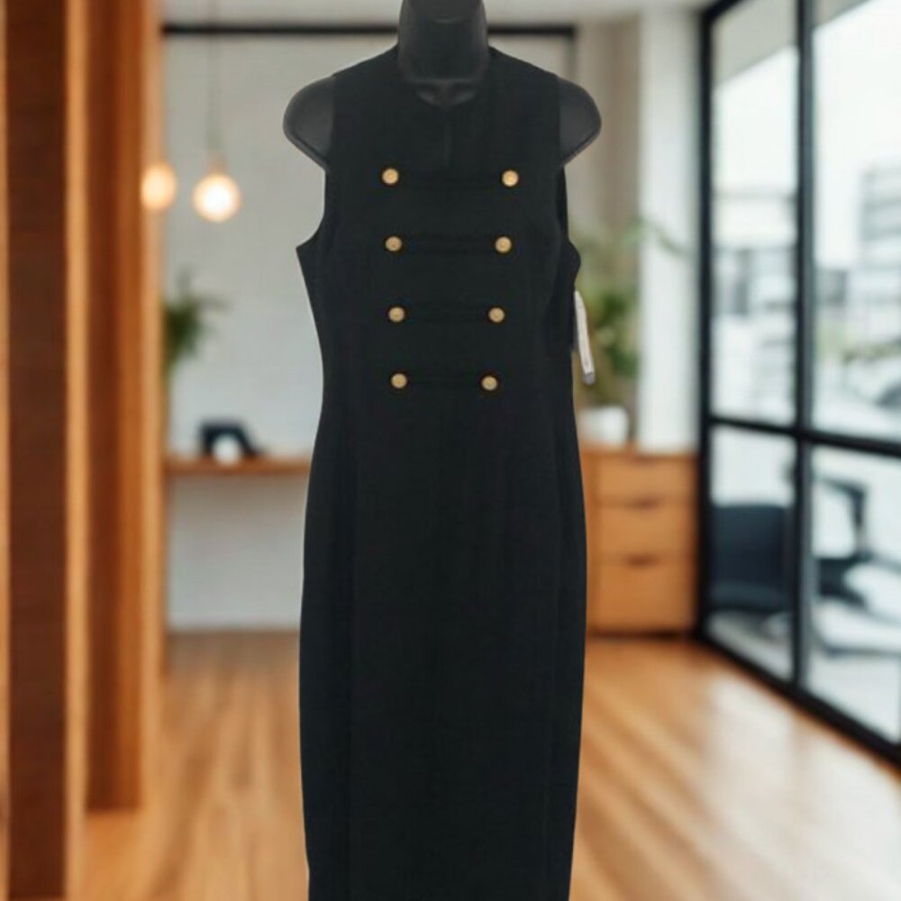 NWT Black Evan Picone Maxi Dress